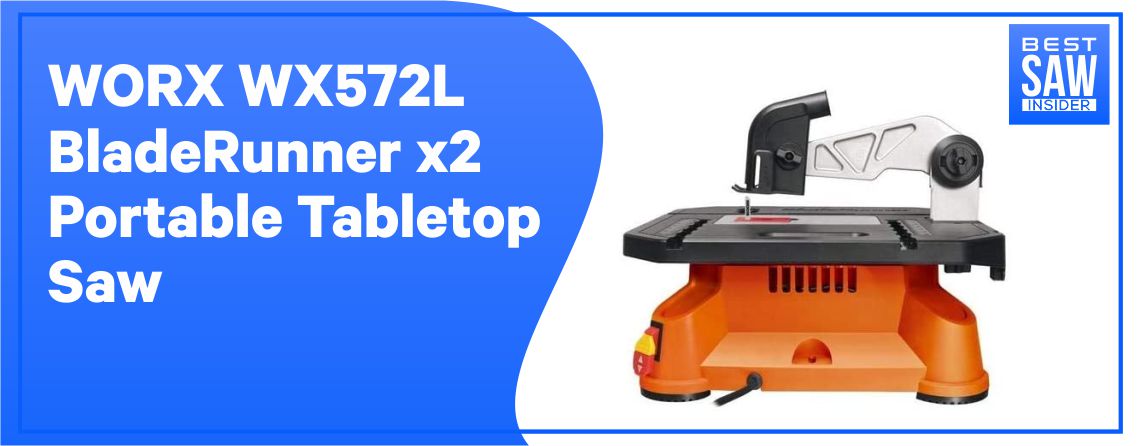 WORX WX572L BladeRunner x2 Portable Tabletop Saw: